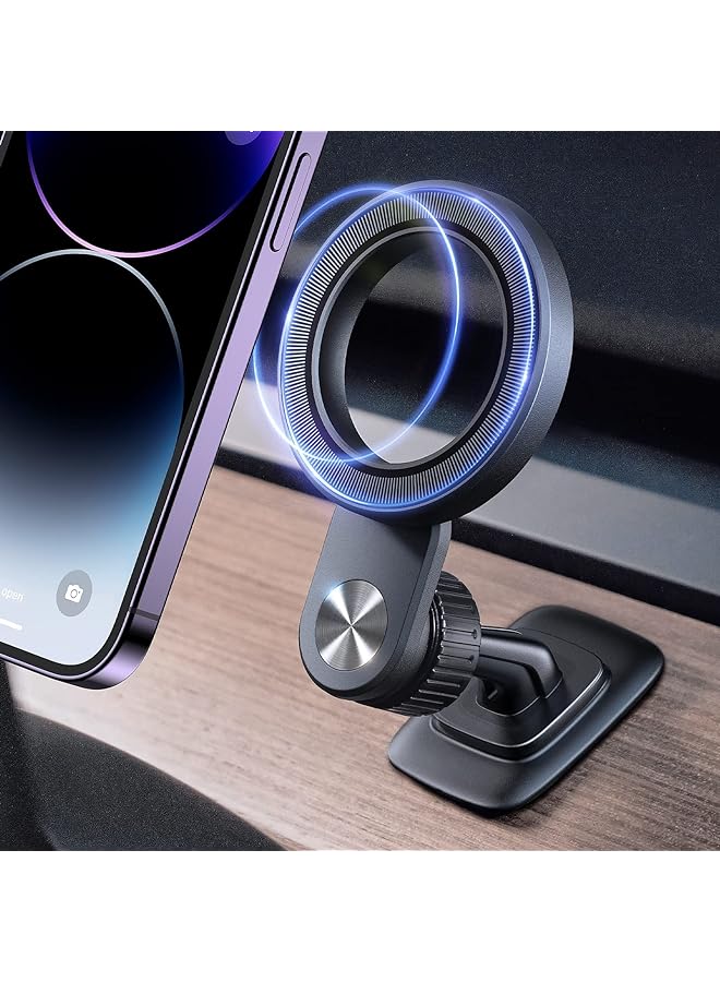 Excefore For Magsafe Car Mount Magnetic Phone Holder For Car Dash Mount Phone Holder Fit Curved Surface Flexible Rotation Compatible With Iphone 14 13 12 Pro Max Plus Mini Magsafe Case - Image 1