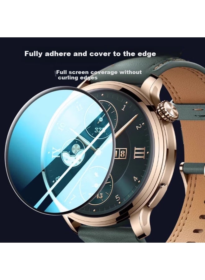 Chensong Screen Protector For Honor Watch 4 Pro, 2-pack غل مائي حراري منحني واقي للشاشة، مقاوم للخدوش تغطية كاملة للشاشة فيلم عالي الوضوح - Image 2