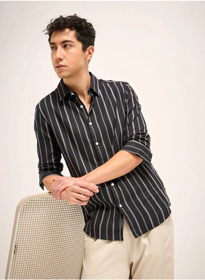 ذا بير هاوس Cotton Shirt for Men | Slim Fit, Long Sleeve, Casual or Formal Button-Down | Soft, Breathable Fabric for Work, Everyday, & All-Season Wear in Stylish Colors