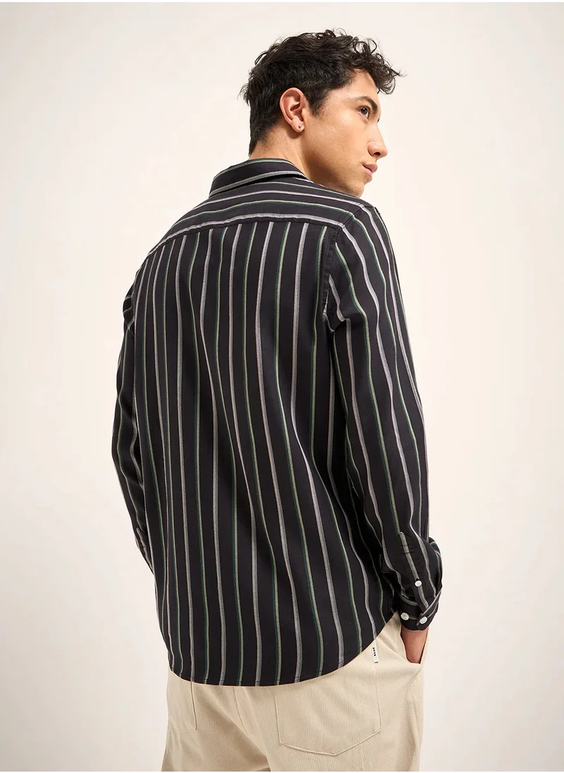 ذا بير هاوس Cotton Shirt for Men | Slim Fit, Long Sleeve, Casual or Formal Button-Down | Soft, Breathable Fabric for Work, Everyday, & All-Season Wear in Stylish Colors