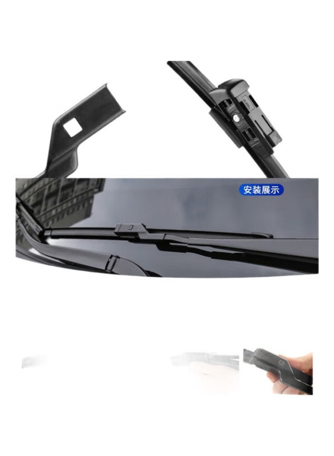 YITU Windshield Wiper Set For Front And Rear, Suitable For Volkswagen New Polo Hatchback [2011-2018 Models], Front Windshield Wiper And Rear Window Wiper - Image 1