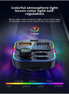 X-level Wireless MP3 Player Car Charger with Multifunctional Colorful Lights,Fast Charging PD,Supports ≤36V Operating Voltage,Plug-in Power Mode and Includes Wireless Functionality  - Image 3