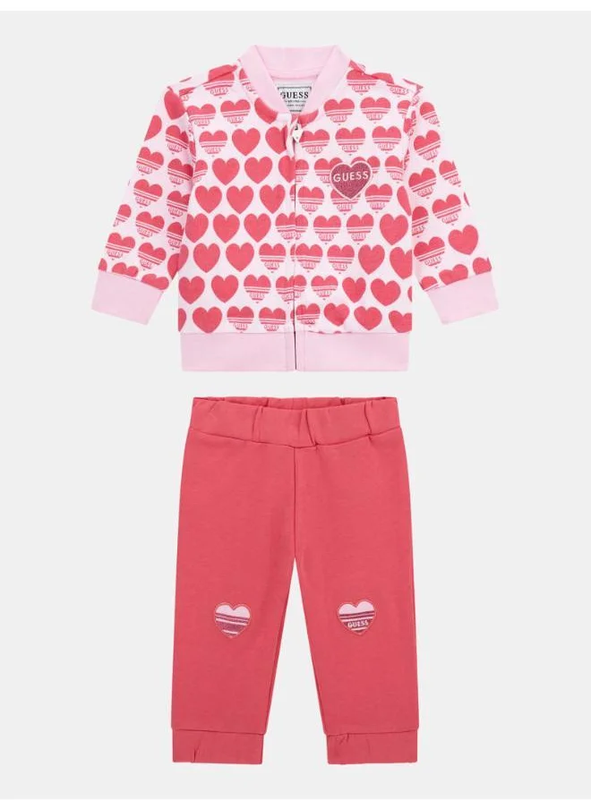 جس Kids Printed Active Top & Pants Set