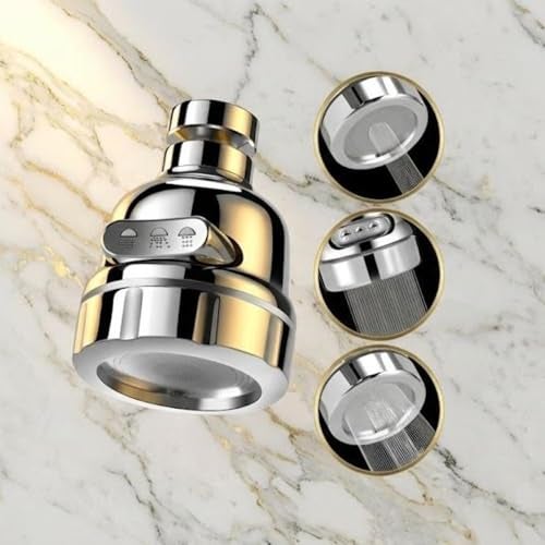 KAMAL SPR-0786 360° Rotatable Kitchen Faucet Sprinkler – Water-Saving Foam Flow, Fits 22mm & 24mm Aerators | Built-in Installation | Set of 1 - Image 1
