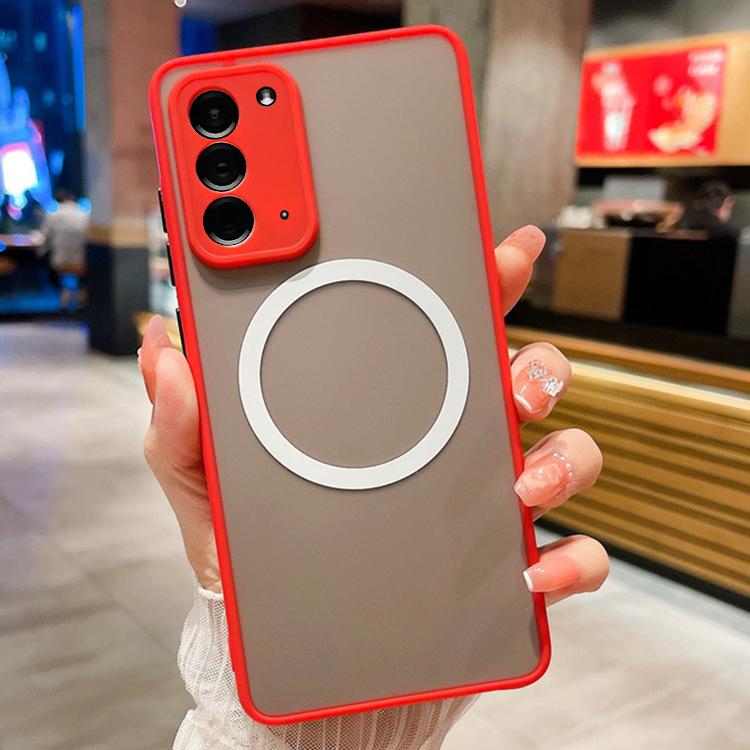 erorex For Samsung Galaxy Note20 4G / 5G Hawkeye  Feel MagSafe Phone Case(Red) - Image 1