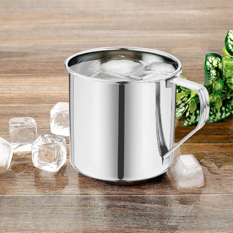 Prabha Stainless Steel Multipurpose 500 ml Camping Mug for Bathroom Shower Home - Strong and Sturdy - Image 2