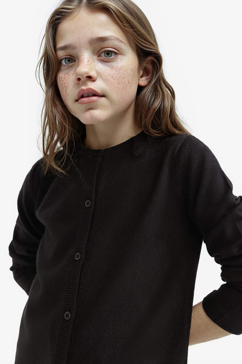 DeFacto Girl Crew Neck Button Down Knit Cardigan - Image 4
