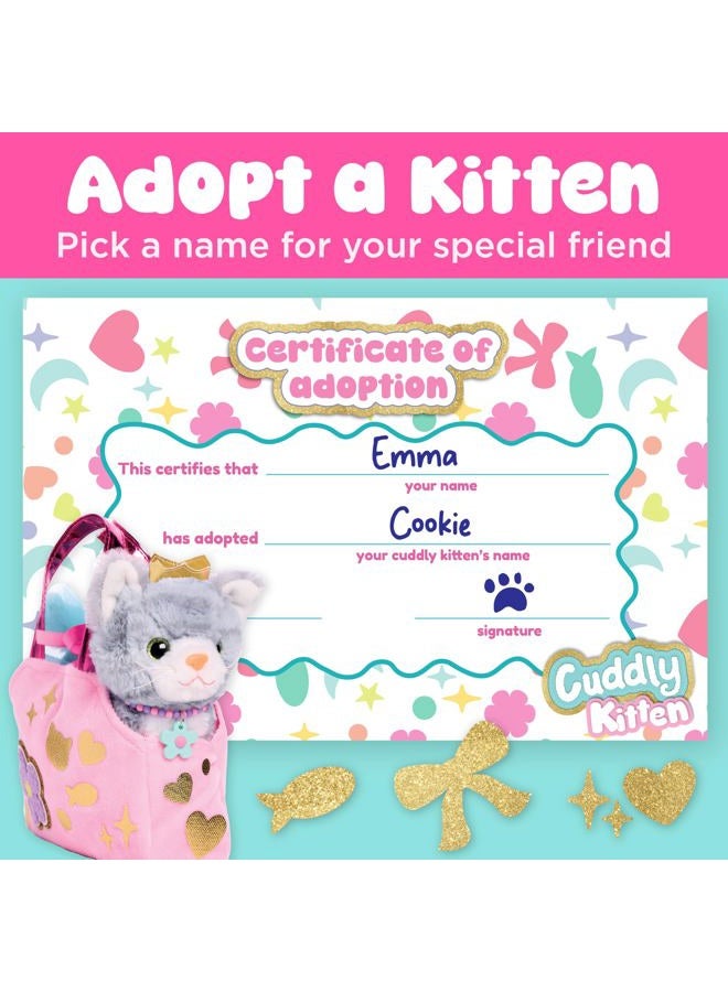 Creativity for Kids Cuddly Kitten Plush Toy - Kitty Stuffed Animal and Pet Carrier Purse , Pink - Image 2