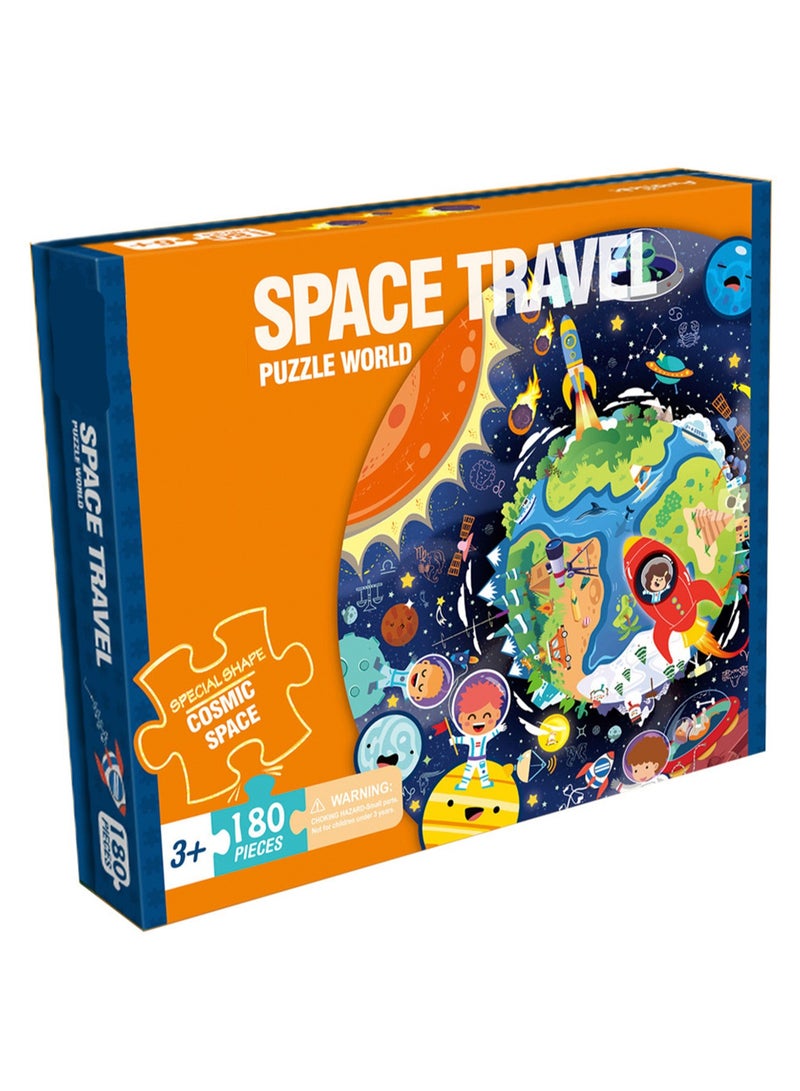 ألعاب ألغاز تعليمية لطيفة للأطفال من الرسوم المتحركة، هدايا للأطفال، هدايا تذكارية لمشاركة أعياد الميلاد، ألعاب ألغاز تعليمية معلبة، هدايا رياض الأطفال، مناسبة للأطفال فوق سن ثلاث سنوات للعب (180 قطعة من المساحة) - Image 1