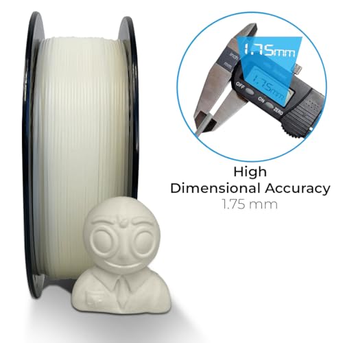 NFIL3D Premium HS PLA+ Natural White - 3D Printing Filament | Compatible with All 3D Printers | 1.75mm | 1Kg Gross Weight - Image 2