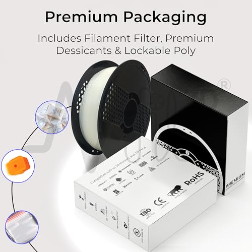 NFIL3D Premium HS PLA+ Natural White - 3D Printing Filament | Compatible with All 3D Printers | 1.75mm | 1Kg Gross Weight - Image 4