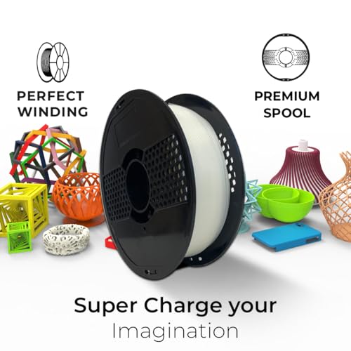 NFIL3D Premium HS PLA+ Natural White - 3D Printing Filament | Compatible with All 3D Printers | 1.75mm | 1Kg Gross Weight - Image 3