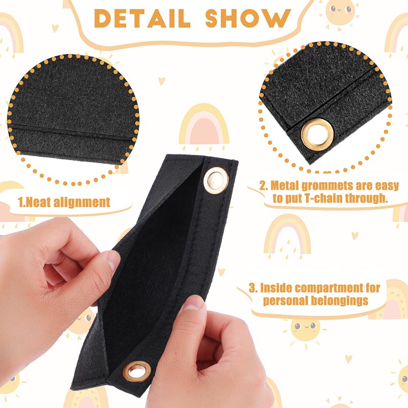Prasacco 3 Pcs Purse Insert Organizer Purse Dividers For Inside Purse Wallet Insert Organizer Pouch Felt Purse Organizer Insert for Handbags Crossbody, Black - Image 3