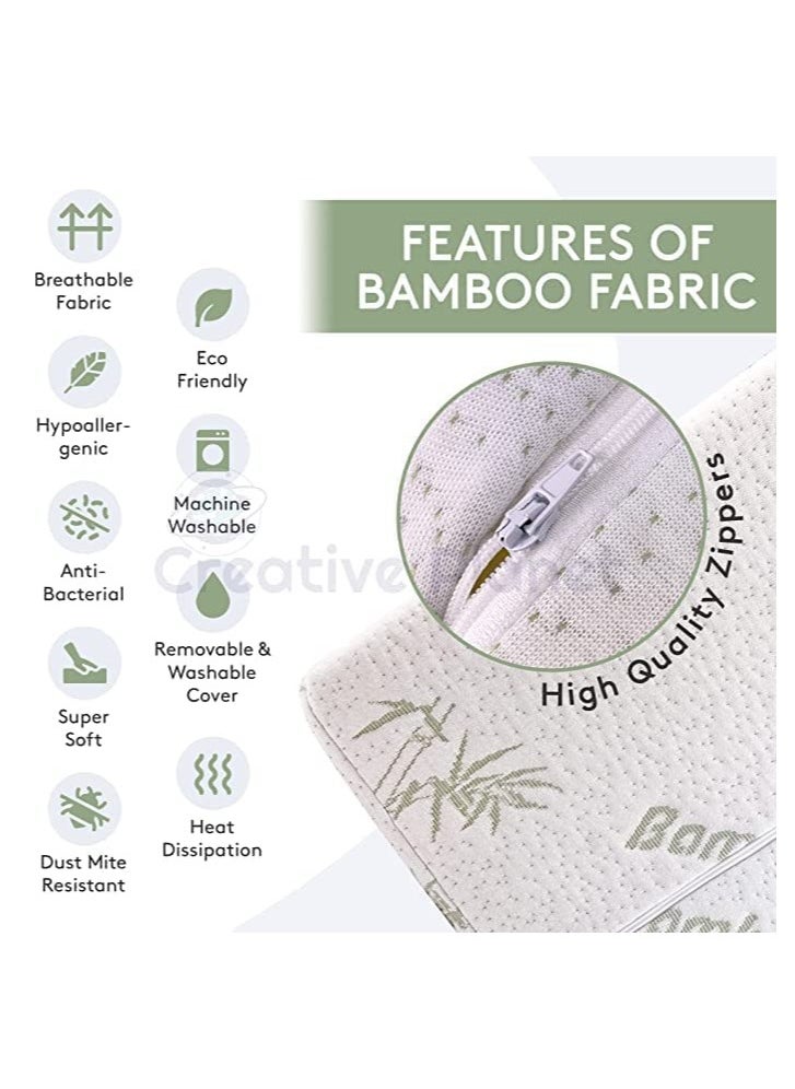 Plush PLUSH Full Body Pillow for Adults Removable Zippered Bamboo Cover Breathable Cooling Bed Pillow for Side Sleepers Long Pillow for Full Body Support  - Image 5
