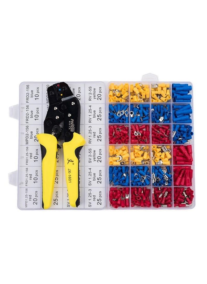 yongsheng 501-Piece Wire Terminals Crimping Tool Set Yellow/Red/Blue 20.5x5x14.2cm  - Image 1