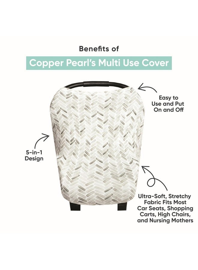 Copper Pearl Multi-Use Cover: Car Seat Covers, Nursing Cover, and Stroller Cover for Sun - Stretchy Fabric, All-Season Use, Stylish Designs, Easy Access for Moms - Classic - Image 2