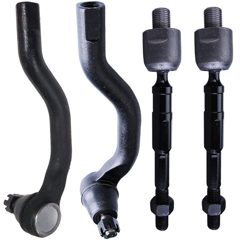 KFVF 4PC ES800239 ES800240 EV800246 Front Inner Outer Tie Rod Ends Kit for Honda Civic 2006 2007 2008 2009 2010 2011 18L Steering Tie Rod End Kit
