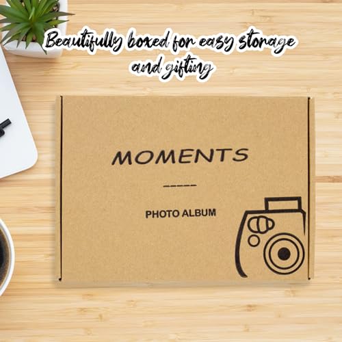 Tugle Kid Scrapbook Photo Album Hard Cover DIY Photo Album for Kids Instant Camera Print Paper with DIY Accessories (Black) - Image 4