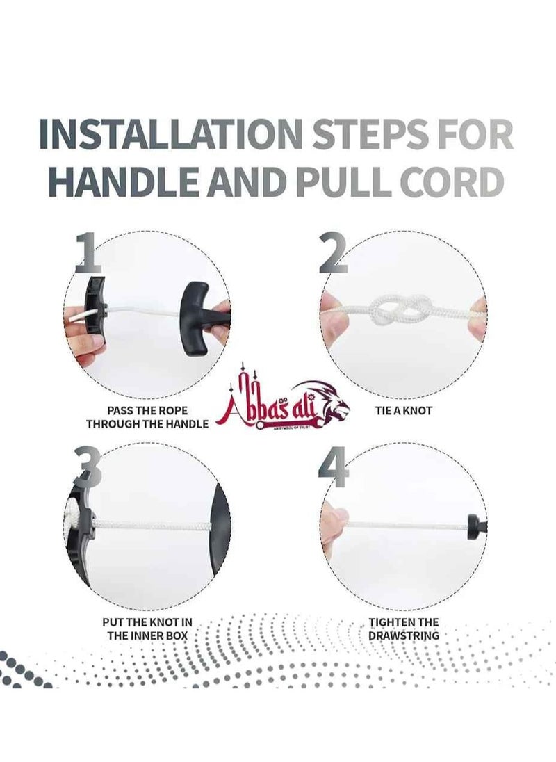 Set 39ft Pull Cord Rope for Gx200 Gx120 Gx240 Gx270 Champion Generator, Pull Cord with Recoil Starter