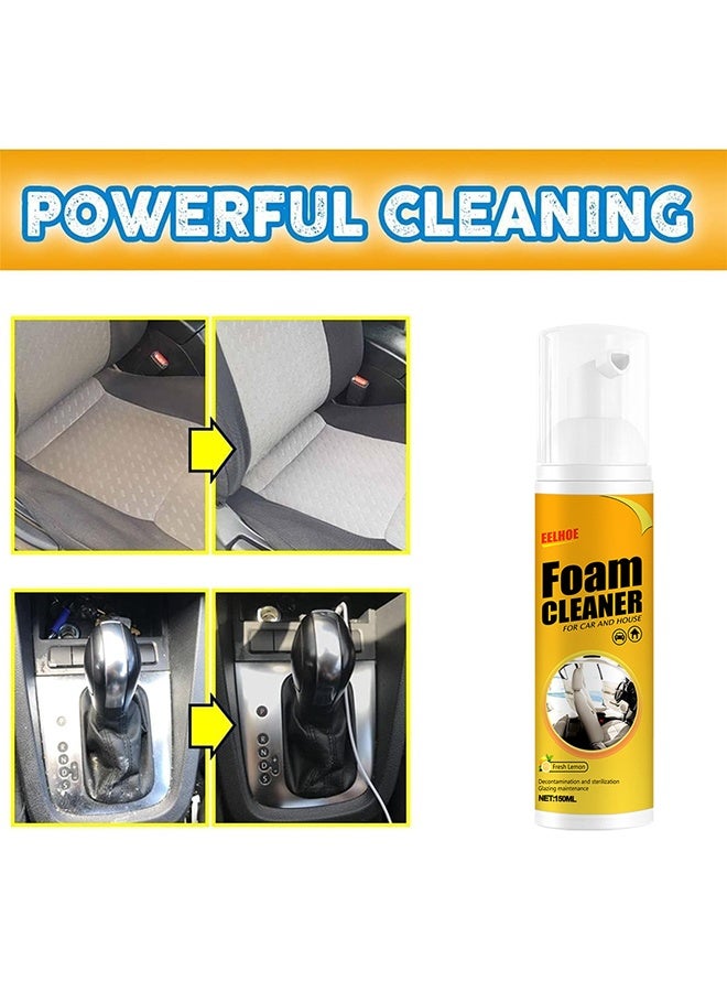 EELHOE Multifunctional Car Foam Cleaner 150ml, No Flushing Car Interior Cleaning, Grease-Free Cleaner All Purpose Foam Cleaner Spray, Lemon Flavor for Car and Home Cleaning Solution - Image 5