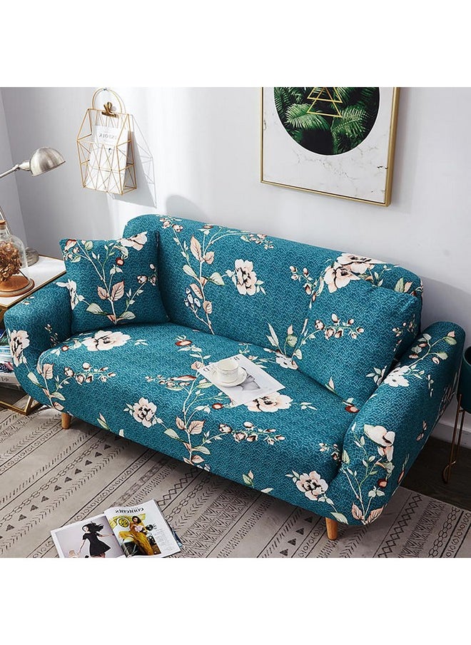 HOUSE OF QUIRK House of Quirk Universal Triple Seater Sofa Cover Big Elasticity Cover for Couch 140 GSM Sofa Slipcover (Bottle Green Flower, 185-230cm)  - Image 3