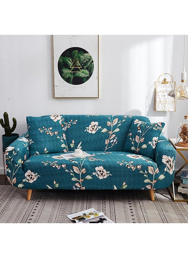 HOUSE OF QUIRK House of Quirk Universal Triple Seater Sofa Cover Big Elasticity Cover for Couch 140 GSM Sofa Slipcover (Bottle Green Flower, 185-230cm)  - Image 2