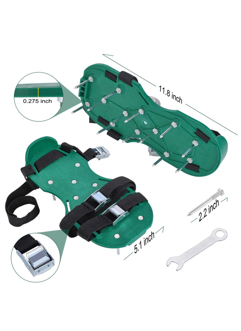 SYOSI - Aerator Shoes Lawn Aerator, Aeration Shoes for Lawn, Aerator Lawn Tool Revives Lawn Health, Aerating Shoe Spikes with 26 Aerating Spikes, Aerator Spikes - Image 1