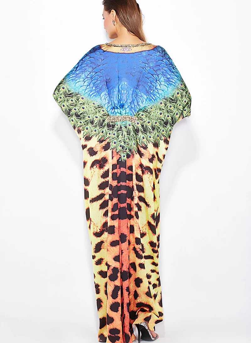Aanchal Chanda Embellished Waist Kaftan