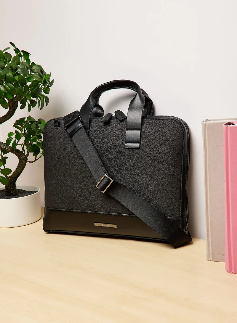 CALVIN KLEIN MODERN BAR SLIM LAPTOP BAG