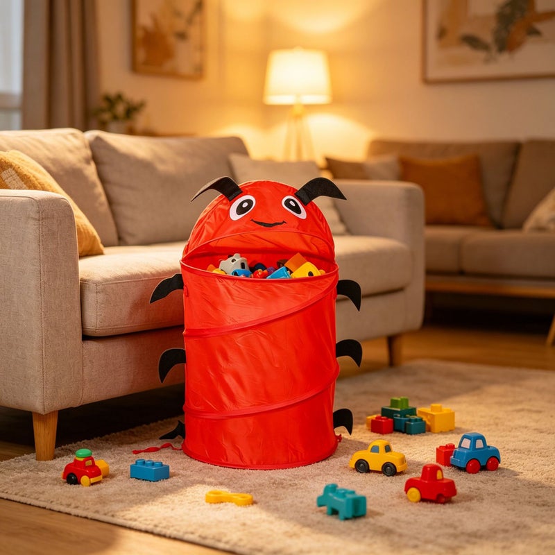 3D Cartoon Foldable Storage Basket for Kids' Toys and Clothes - Dustproof, Large Capacity Laundry  Bin - Image 2