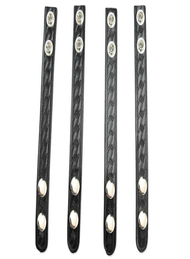 RYNO GEAR Leather Belt Keepers for 2.25 Inch Duty Belt with Double Snap, Leather Duty Belt Keepers (Nickel Basket) - Image 3