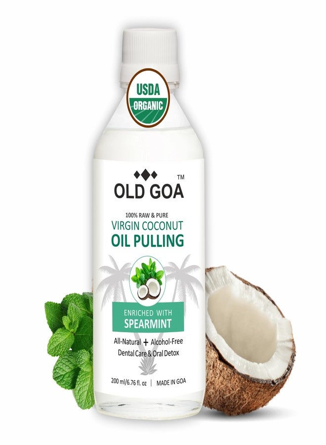 OLDGOA غسول الفم بزيت جوز الهند من أولد غوا - ٢٠٠ مل | زيت جوز هند بكر معصور على البارد | غسول للفم | لأسنان ولثة صحية، رائحة فم كريهة، تبييض الأسنان، نفس منعش | العناية بالفم والأسنان (بنكهة النعناع) - Image 1