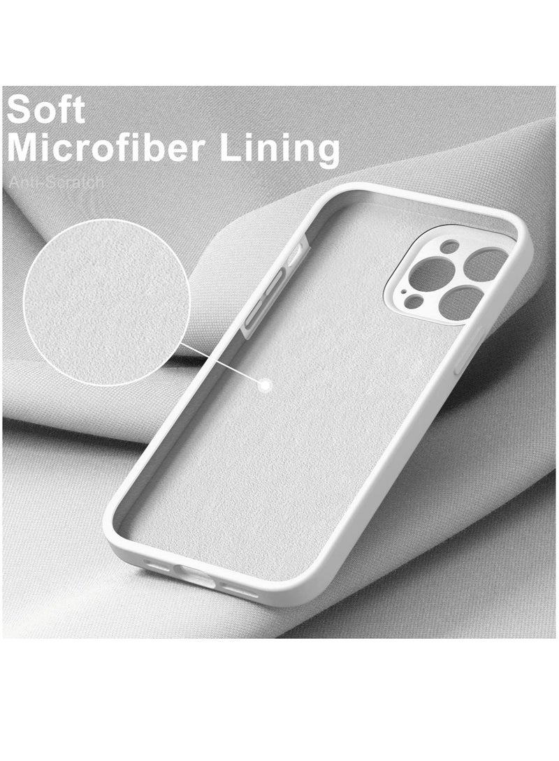 إلترازون iPhone 14 Pro Max Case with Screen Protector Soft Flexible Silicone Gel Rubber Bumper Cover Slim Fit Shockproof Protective Phone Case for iPhone 14 Pro Max 6.7" White - Image 5