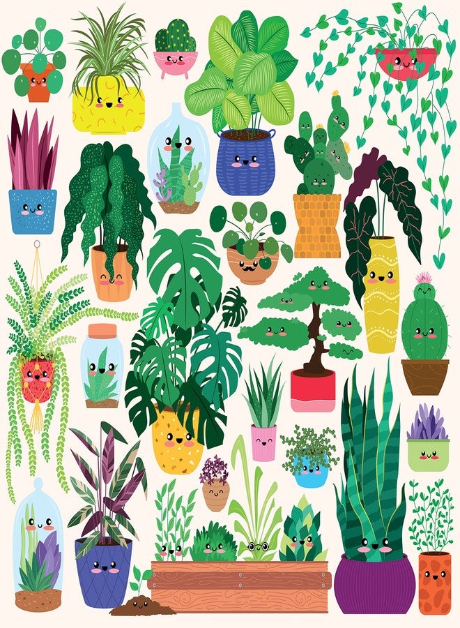 Mudpuppy Happy Plants - 500 Piece Family Puzzle with Fun and Adorable Illustrations of Succulents and Flowers for Children Ages 8 and Up - Image 2