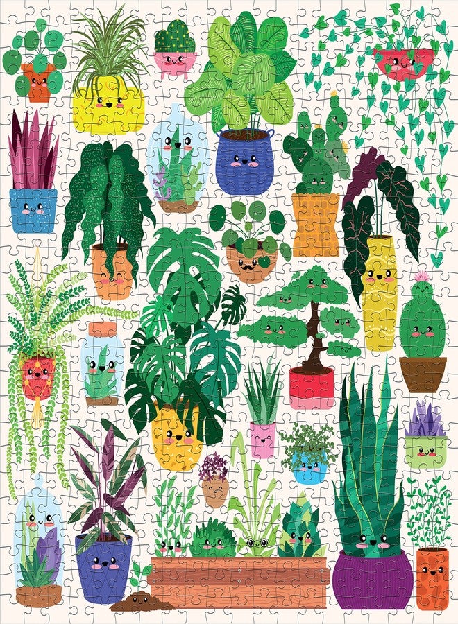 Mudpuppy Happy Plants - 500 Piece Family Puzzle with Fun and Adorable Illustrations of Succulents and Flowers for Children Ages 8 and Up - Image 3
