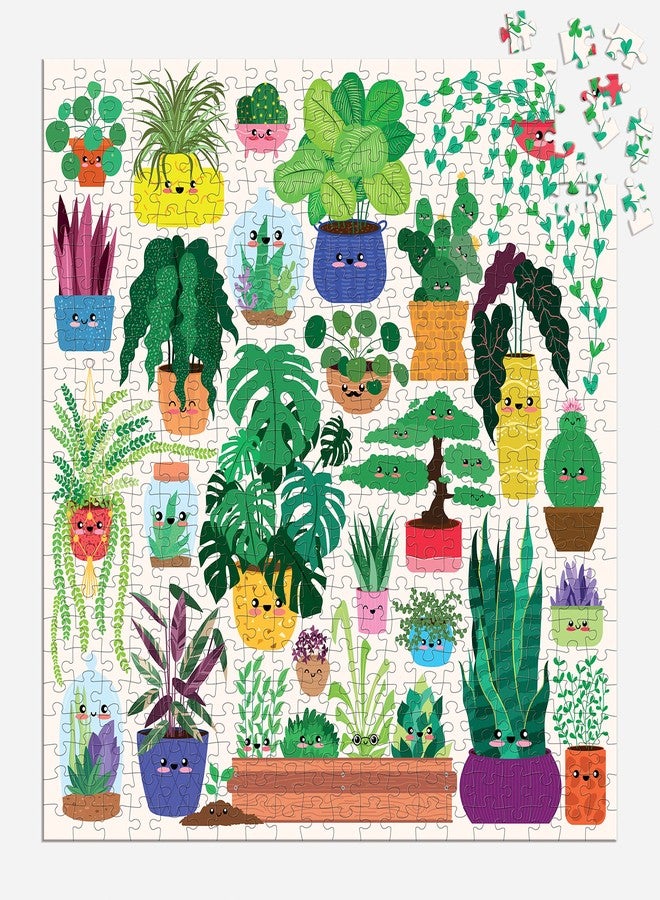 Mudpuppy Happy Plants - 500 Piece Family Puzzle with Fun and Adorable Illustrations of Succulents and Flowers for Children Ages 8 and Up - Image 4