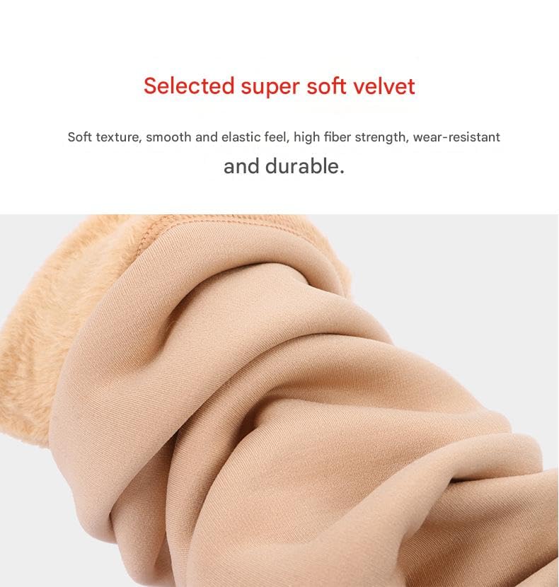 CLUZE Unisex Knee and Elbow Warmers for Winter | Thermal Fleece Lined Knee Pads & Elbow Sleeves | Soft Stretchable for Pain Relief, Comfort & Warmth | Black & Skin (Pack of 2) (SKIN, FREE SIZE) - Image 4