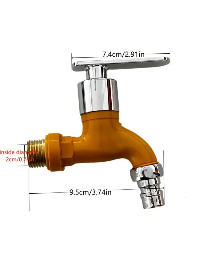 White 1 2 Inch Male Wall Mounted Washing Machine Faucet PPR Quick Connector - Image 3
