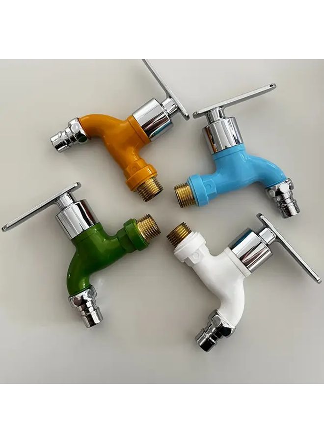 White 1 2 Inch Male Wall Mounted Washing Machine Faucet PPR Quick Connector - Image 5