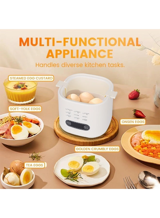 إيسي مجموعة طهي البيض الصغيرة متعددة الوظائف مع لوحة اللمس الذكي، طهي البيض الكهربائي السريع، غلاية البيض الكهربائية، وحدة بخار البيض، التحكم الدقيق في درجة حرارة مسلوقة، ناعمة، مسلوقة - Image 3