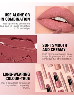 3 in 1 Matte Soft Lip Set Lip Liner Liquid Lip Gloss and Lipstick Combo Set Soft Smooth Natural Lip Contour Set Waterproof and Long Lasting Effect All in One Lip Makeup Gift Set 04 - pzsku/Z0C234D305881FBA50A67Z/45/1741259421/c3ccee9e-bf6e-4e52-b911-bae415e98d81