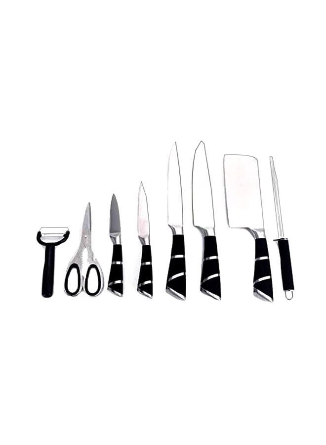 DESSINI 9-Piece Multi-Functional Knife Set Silver/Black - Image 2