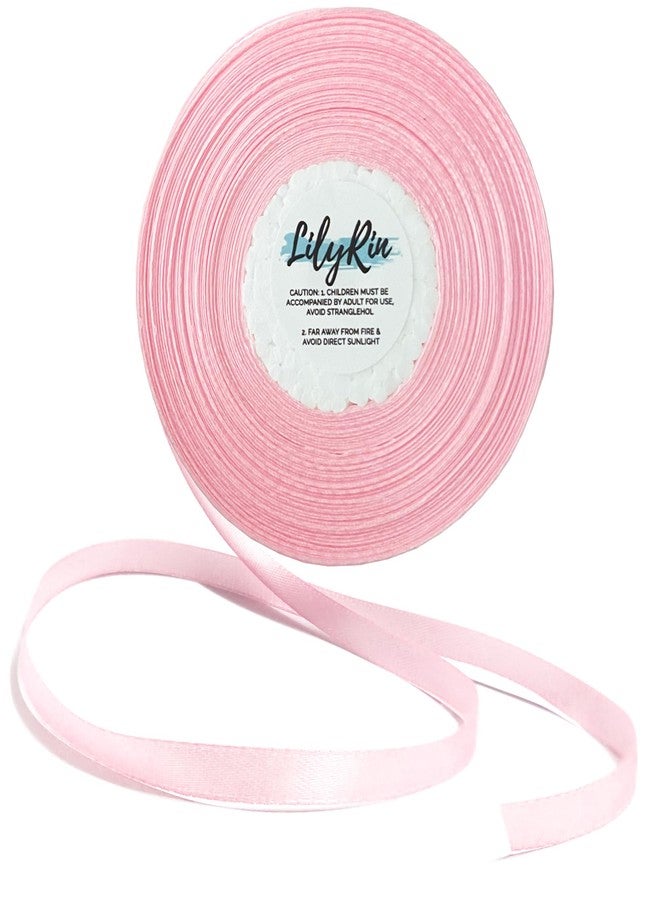 LilyRin Pink Ribbon 3/8 Inches 36 Yards Roll Perfect for Scrapbooking Art Wedding Wreath Baby Shower Packing Birthday, Wrapping Christmas Gifts Other Projects - Image 1