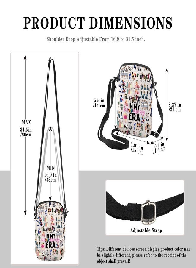 GJTIM Musical Gift Theatre Bag In My Musical Era Musical Theatre Gift Musical Zipper Pouch Crossbody Bag (BWayEra CB) - Image 2