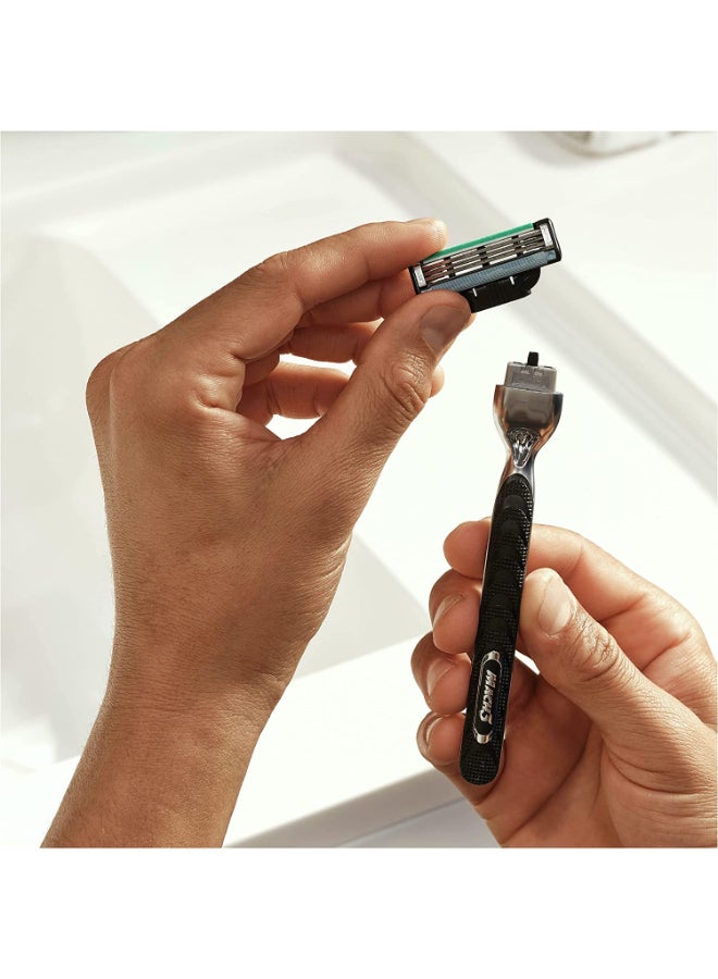 Gillette Mach3+ Men's Refillable Razor: 3 Blade Refills - Image 3