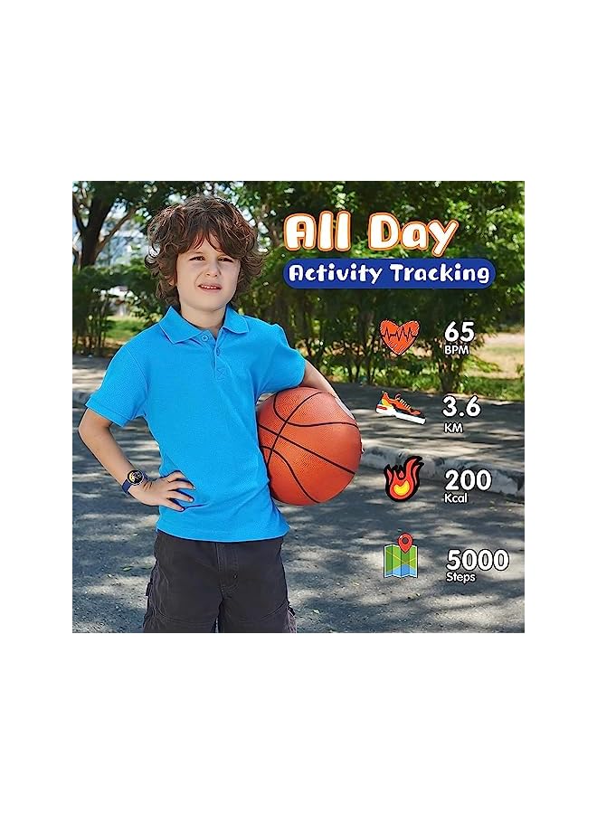 PROMASS Smart Watch, Children Fitness Activity Tracker for girls boys, IP68 Waterproof Kids Smart Watch with 19 Sport Modes, Pedometers, Heart Rate, Sleep Monitor (Blue) - Image 4