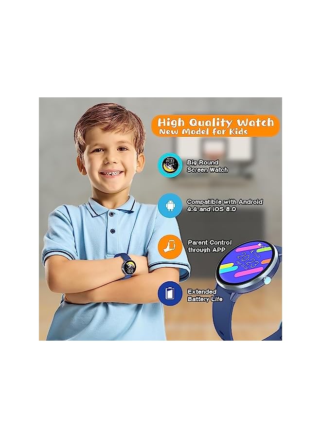 PROMASS Smart Watch, Children Fitness Activity Tracker for girls boys, IP68 Waterproof Kids Smart Watch with 19 Sport Modes, Pedometers, Heart Rate, Sleep Monitor (Blue) - Image 2