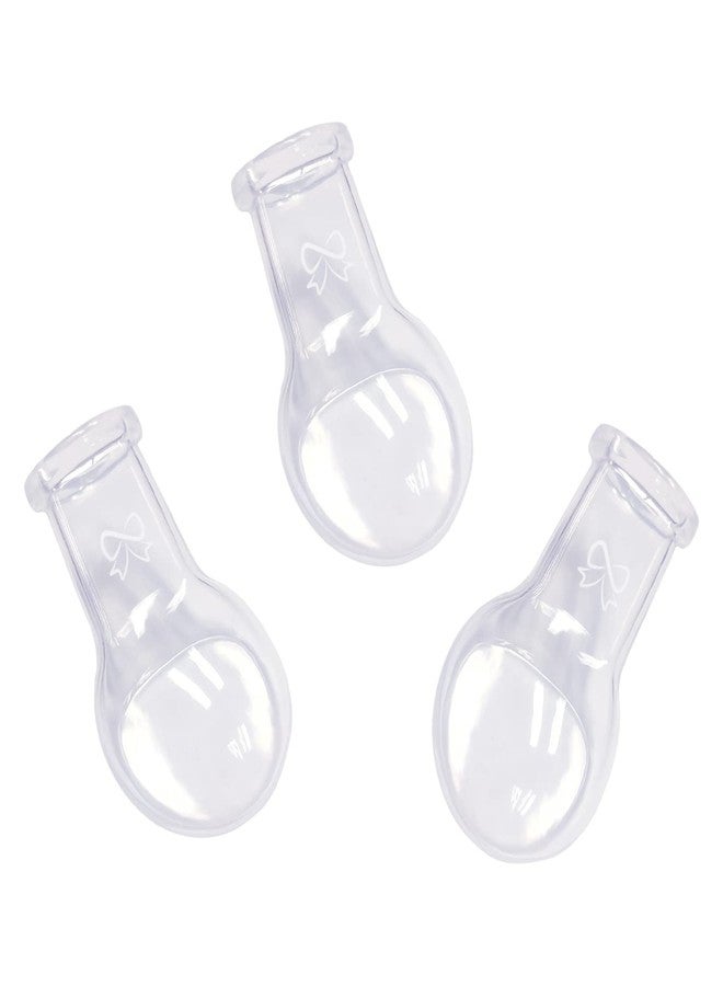 CutiePlusU Adult Sized Pacifier Nipple Value Pack-Silicone Replacement Nipple-Clear Teat 3 Pack - Image 1