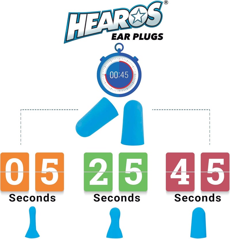 Hearos سدادات أذن إكستريم - الأفضل في فئته لإلغاء الضوضاء سدادات أذن فوم قابلة للتخلص منها مع NRR 33 لحماية السمع، 14 زوجًا - Image 5