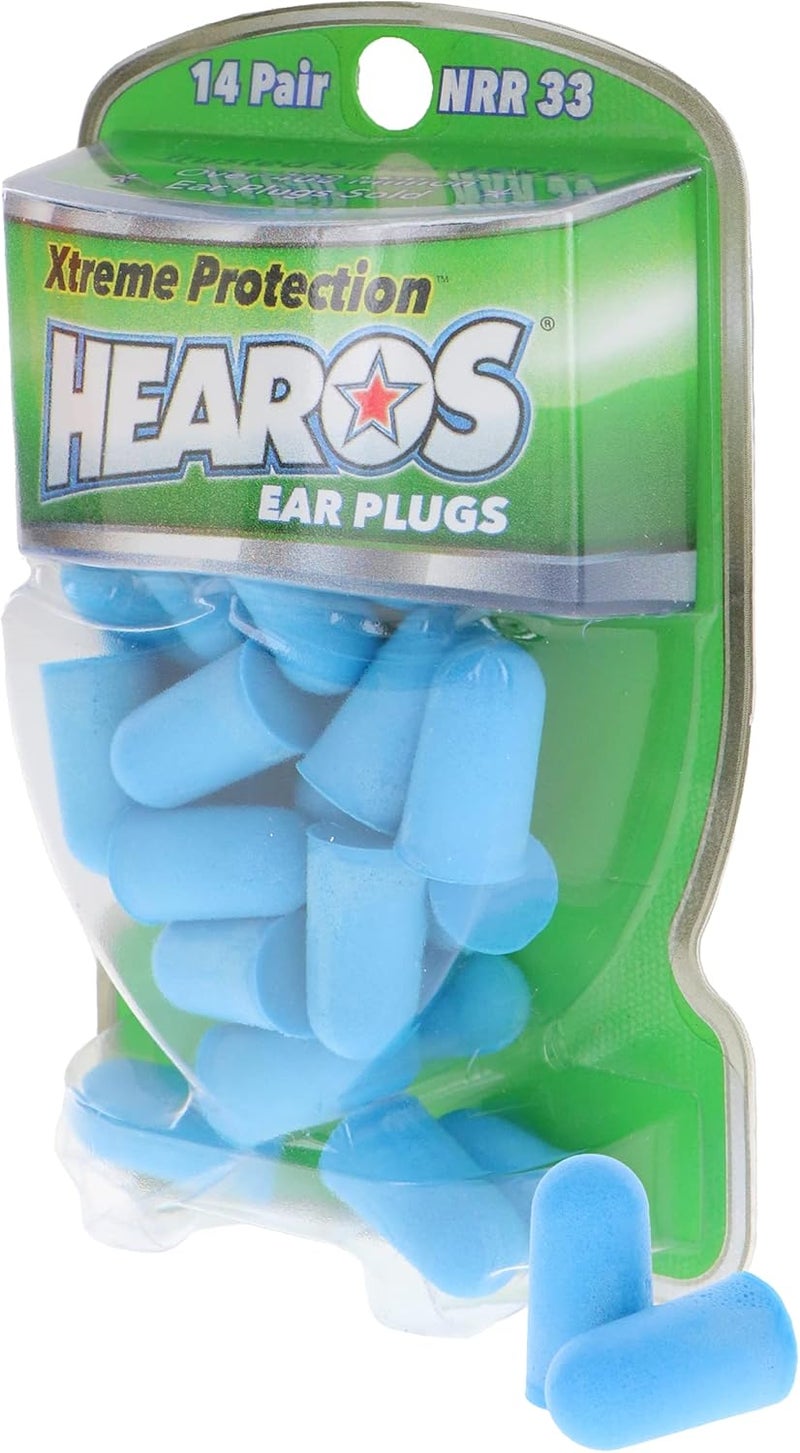 Hearos سدادات أذن إكستريم - الأفضل في فئته لإلغاء الضوضاء سدادات أذن فوم قابلة للتخلص منها مع NRR 33 لحماية السمع، 14 زوجًا - Image 1